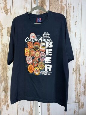 Australia, Classic Aussie Beers T-Shirt. Size 2XL. In excellent condition!